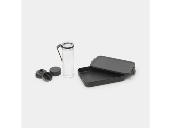 Brabantia Make & Take, Lunsjbokssett, Voksen, Grå, Gjennomsiktig, Plast, Monokromatisk, Rektangulær