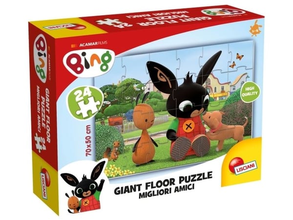 Lisciani Bing Giant Floor 24, 24 styck, Djur