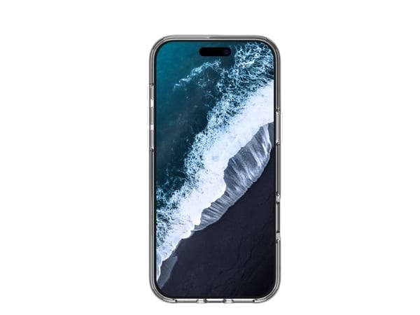 dbramante1928 Iceland Ultra - Baksidesskydd för mobiltelefon - fällbart ställ - MagSafe-kompatibilitet - D3O, plast - klar - för Apple iPhone 16 Plus