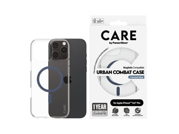 CARE by PanzerGlass Urban Combat - Baksidedeksel for mobiltelefon - MagSafe-samsvar - oleofobisk belegg, termoplast-polyuretan (TPU), polykarbonat ...