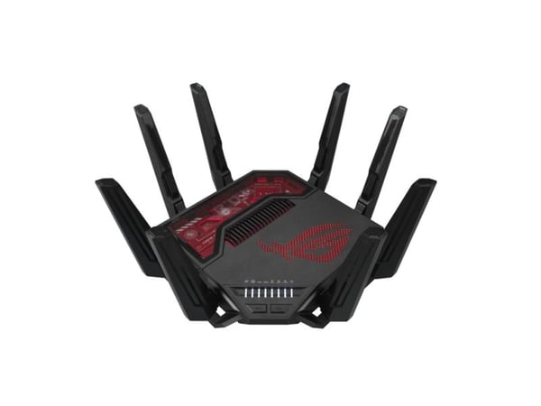 ASUS ROG Rapture GT-BE19000 - Trådløs ruter 6-porters svitsj - 10GbE, 5GbE, 2.5GbE, Wi-Fi 7 - WAN-porter: 2 Multibånd