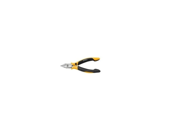 Wiha Professional ESD, Diagonal tang, Kull stål, Svart, Gult, 115 mm, 11,4 cm (4.5"), 78 g