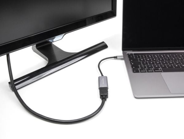 Delock - High Speed - video adapter - 24 pin USB-C hann til HDMI hunn - 15 cm - grå/svart - 4 K 60 Hz (4096 x 2160) støtte, Støtte for DP Alt-modus...
