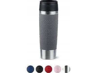 emsa isolert krus TRAVEL MUG Classic, 0,5 L., peppergrå, høykvalitets, vakuumisolert rustfritt stålhus, skyllebar - 1 stk (N20223)