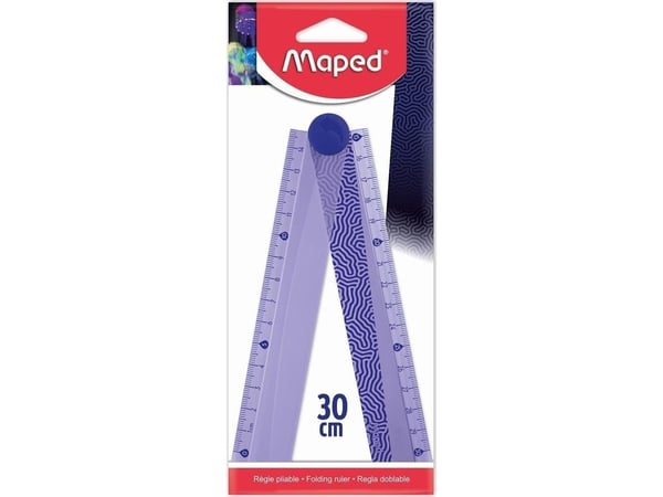 Maped 281019, Vanlig linjal, Plast, Gjennomsiktig, Fiolett, 300 mm, 1 stykker