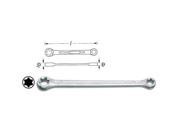 HAZET 609-E10XE12, Krom, 10,12 mm, Sølv, 14 cm, 36 g, 1 stykker
