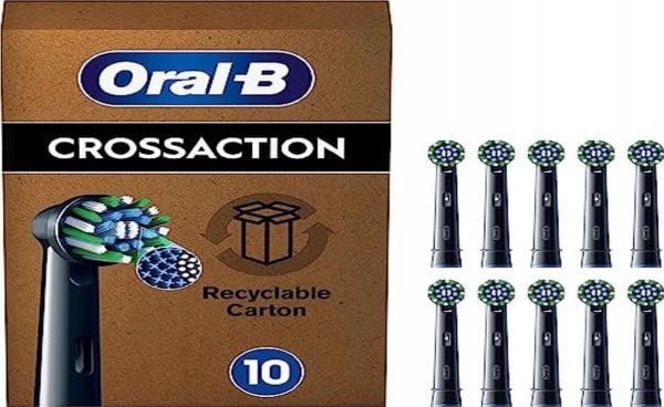 Oral-B Pro CrossAction borsthuvuden Vit, 10 st