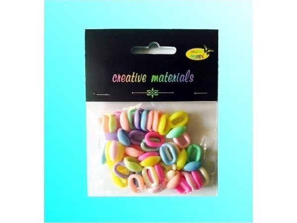 Brimarex plastperler pastell 16x11 mm 22 g