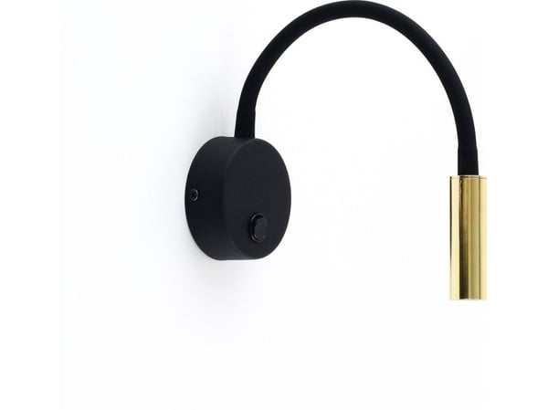Vegglampe TK Lighting Lagos 1433 metallpære heng 1x3W LED svart/gull