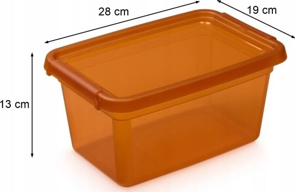 Moxom oppbevaringsboks BaseStore Color 4,5L rav transparent oransje
