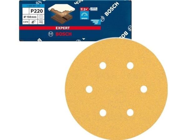 Bosch SLIBEBLAD EXC 150MM K220 6H 50 kpl 50 kpl