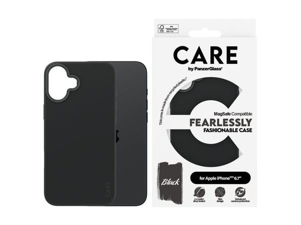 PanzerGlass CARE™ by ® Case Black w. MagSafe iPhone 16 Plus, Suojus, Apple, Apple - iPhone 16 Plus, musta