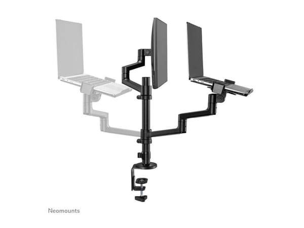Neomounts DS20-425BL2 - Monteringssats (bordsfäste, skrivbordsgenomföring, anteckningsboksfack, bildskärmsarm, VSA-adapter, arm för bärbar dator) -...