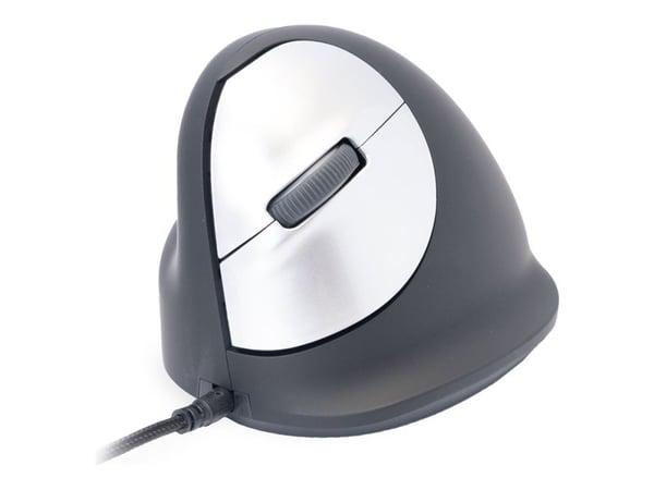 R-Go Ergonomic mouse HE Break - Mus - ergonomisk - venstrehendt - 5 knapper - kablet - USB