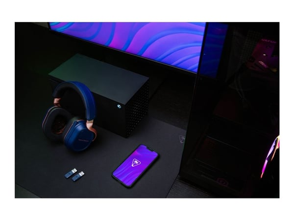 Turtle Beach Stealth 700 - 3. generasjon - hodesett - full størrelse - Bluetooth / 2,4 GHz radiofrekvens - trådløs - lydisolerende - koboltblå