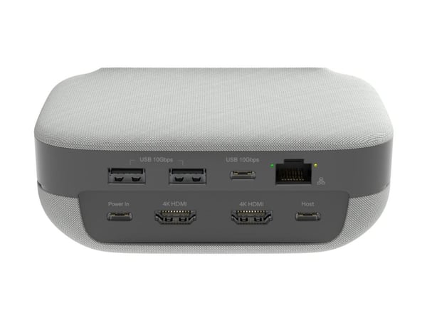 j5create JCDS337-N, Langallinen, USB 3.2 Gen 2 (3.1 Gen 2) Type-C, 85 W, 10,100,1000 Mbit/s, Harmaa, Valkoinen, 10 Gbit/s