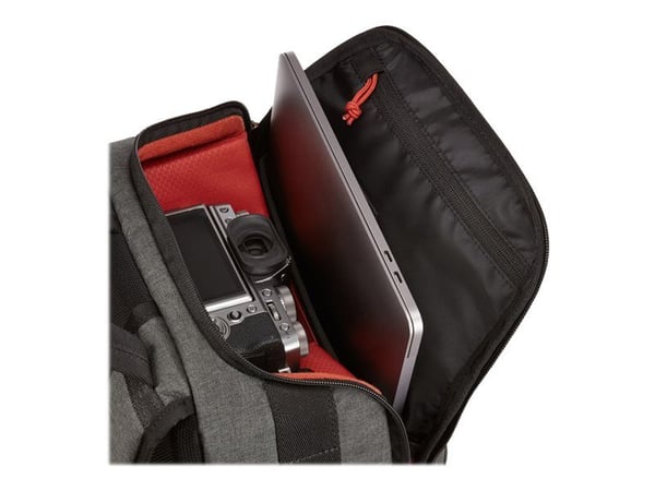 Case Logic Era - Ryggsekk for kamera / drone - polyester, melangestoff - grå, svart - 13"