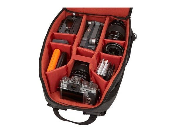 Case Logic Era - Ryggsekk for kamera / drone - polyester, melangestoff - grå, svart - 13"