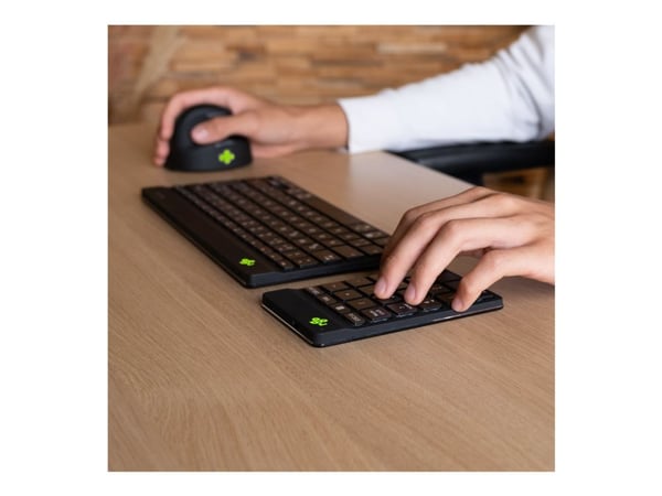 R-Go Numeric keyboard Compact break - Tastegruppe - trådløs - Bluetooth 2.0 - svart