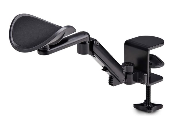 Startech Adjustable Arm Rest For Desk, Clamp-On Install/No Drilling - Monteringssett (armstøtte) - plastikk, aluminium, stål - svart - skrivebordsm...