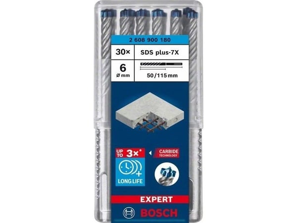 Bosch HAMMERBOR PLUS-7X 6X115MM 30 kpl