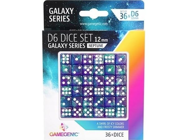 Gamegenic Galaxy Series - D6 tärningsats (12 mm) - Neptune