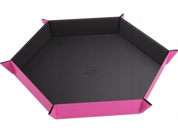 Gamegenic magnetisk tärningsbricka hexagonal svart/rosa