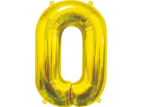 GoDan Balon foliowy B&C Cyfra 0, złota, 85 cm