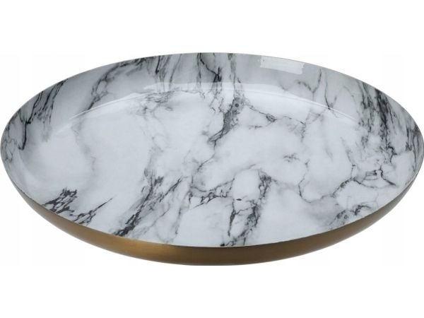 Home Styling Collection Dekorativ tallerken, hvit marmor