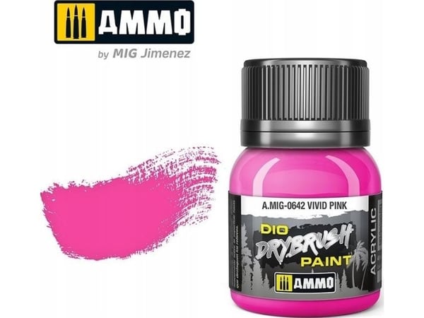 Vallejo Ammo: DIO tørrbørste - Vivid Pink