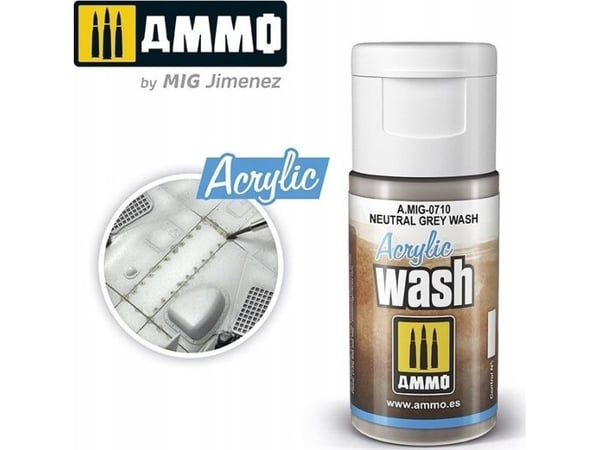Vallejo Ammo akrylvask - nøytral grå vask