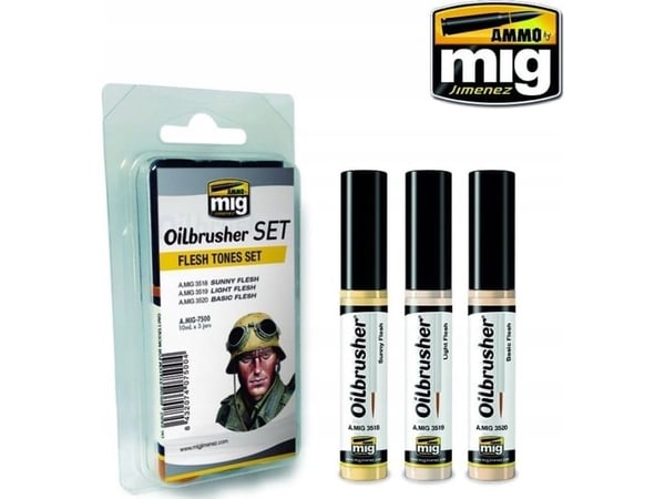 Vallejo Ammo Oilbrusher-set - Flesh Tones-set