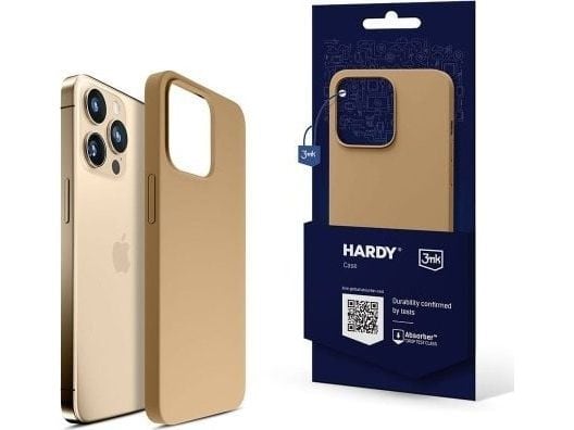 3MK-deksel Hardy Silicone MagCase Dark Gold iPhone 15 Pro