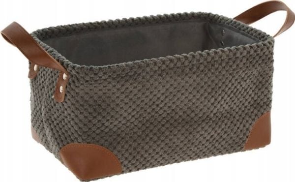 Home Styling Collection oppbevaringskurv i fløyel med håndtak 30 x 20 x 15 cm
