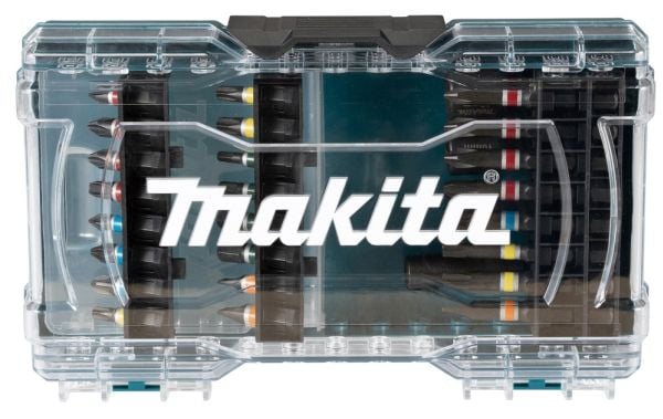 Makita - Sett med skrutrekkerbits og -sokler - 28 deler - torx, phillips, pozidriv, hex, slot