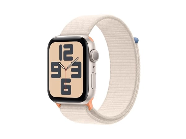 Apple Watch SE GPS 44mm moonlight alumiini älykello + urheiluhihna