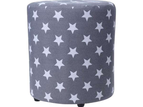 Home Styling Collection puf STARS, 30 cm, grå med stjerner