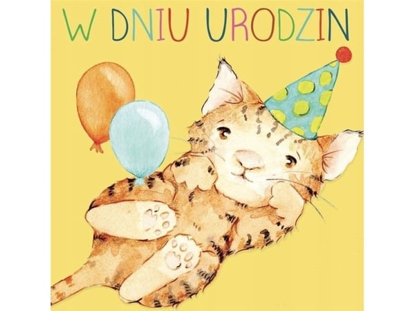 Clear Creation kort firkant CL4215_PO Bursdag Katt