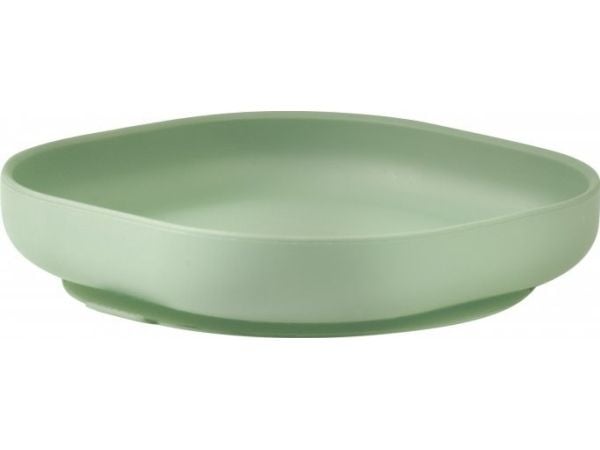 BEABA silikonbuks/innsug-mateplate med sugekopper, sagegrønn BEABA silikonbuks/innsug-mateplate med sugekopper, sagegrønn