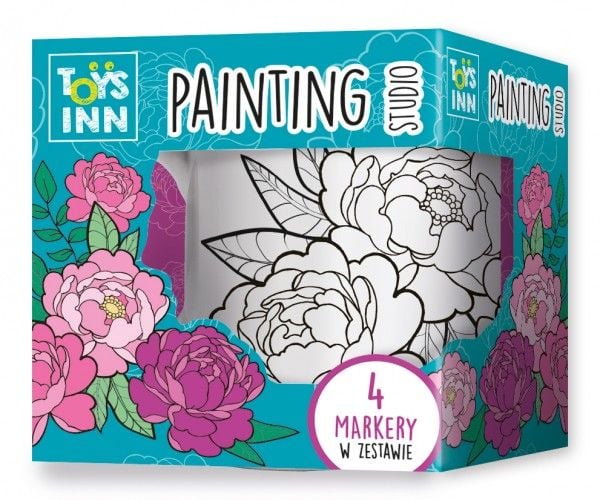 Stnux krus til fargelegging blomster Peonie