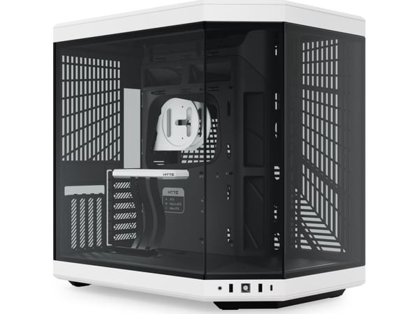 HYTE Y70 - Mid tower - utvidet ATX (E-ATX) - sidepanel med vindu (glass) - ingen strømforsyning (ATX) - panda - USB/lyd