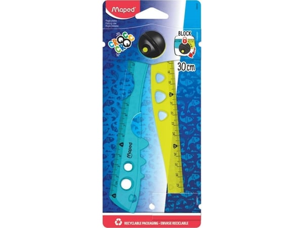 Maped Croc Croc 282030, Metrisk, cm, mm, Blå, Gul, 1 styck, 0,3 m