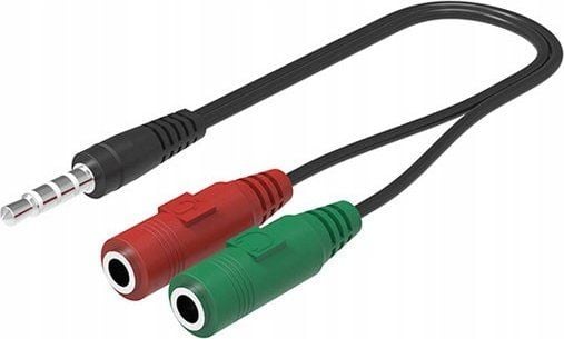 Kaapeli USB Vega KABEL JACK DO 2X JACK ADAPTER 3,5 CALA AUX SŁUCHAWKI MIKROFON&gt