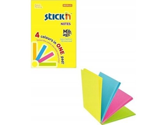 Selvklebende lapper 51x76mm neon mix 100K