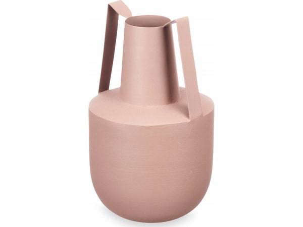 Gavepynt metallvase i pastellfarge med håndtak, 21 cm
