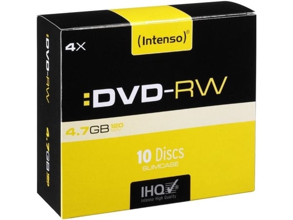 Intenso - 10 x DVD-RW - 4.7 GB 4x - smalt cover