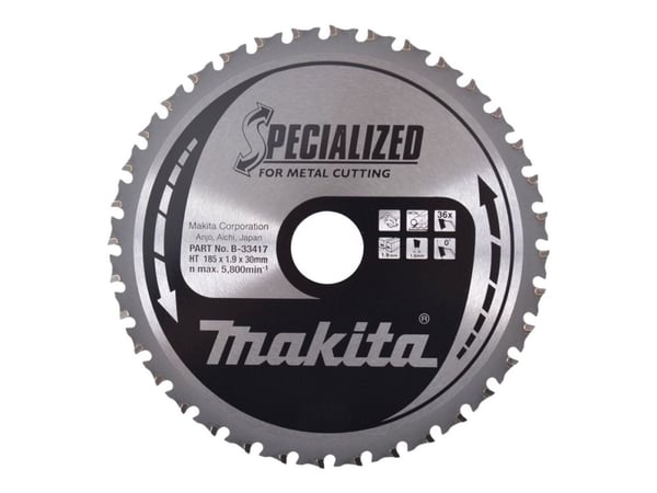 Makita Specialized - Sirkelformet sagblad - for metall - 185 mm - 36 tenner