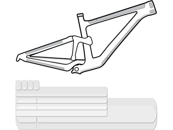 Lizard Skins beskyttende rammeskjerm LIZARDSKINS CLEAR – frame kit transparent blank (NY)