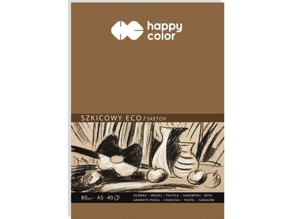 GDD skisseblokk eco A5/40K 80 g HAPPY COLOR
