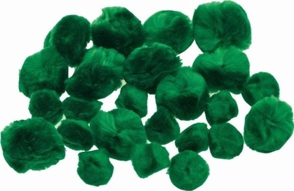 BREWIS Pom-poms fluffy grønne 24 stk